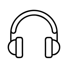 Fototapeta premium headphones icon, headphones line art - simple line art of headphones, perfect for headphones logos and icons