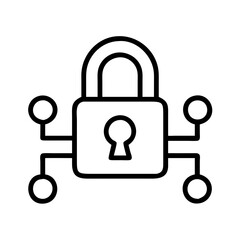 lock secure meeting icon, lock secure meeting line art - simple line art of lock secure meeting, perfect for lock secure meeting logos and icons