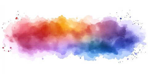 Obraz premium Abstract watercolor rainbow isolated on white 