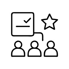 polling icon, polling line art - simple line art of polling, perfect for polling logos and icons