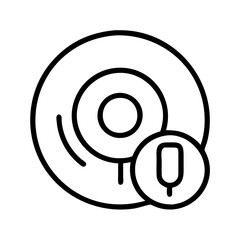 recording icon, recording line art - simple line art of recording, perfect for recording logos and icons