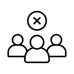 remove participant icon, remove participant line art - simple line art of remove participant, perfect for remove participant logos and icons
