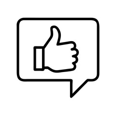 thumbs up icon, thumbs up line art - simple line art of thumbs up, perfect for thumbs up logos and icons