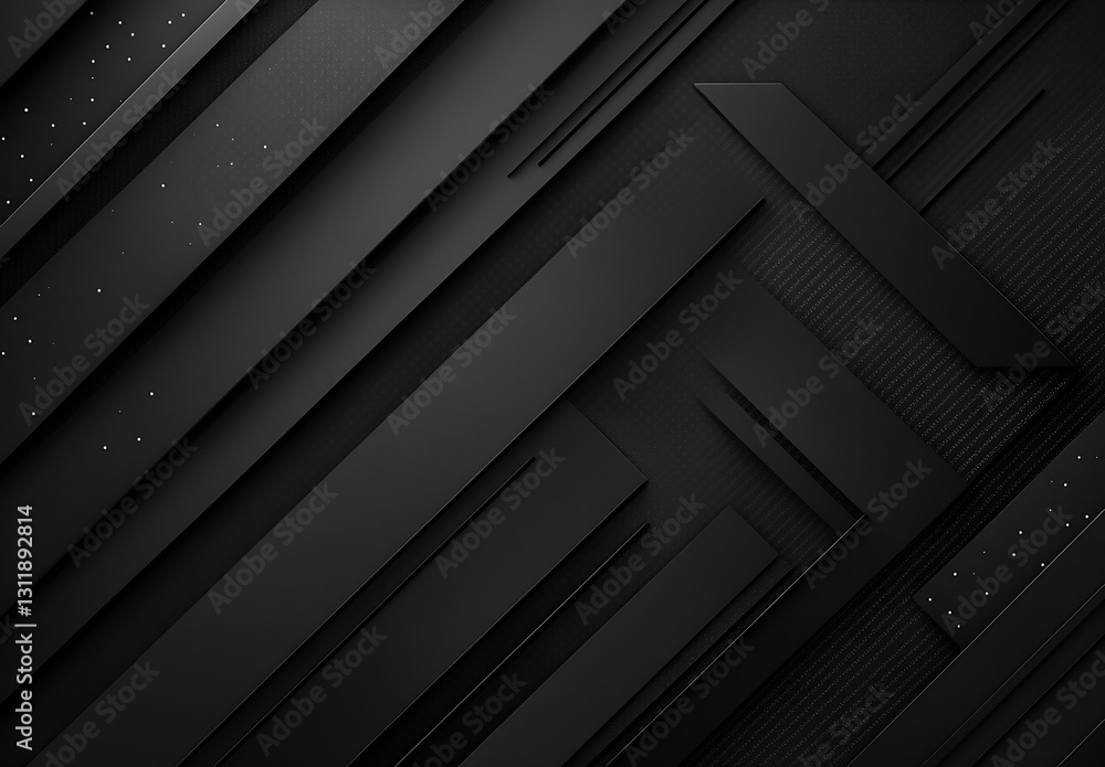 Poster Minimalist Black and Grey Abstract Background with Textured Layers and Shapes : Generative AI