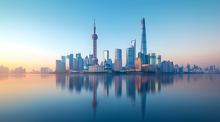 Shanghai Skyline at Dawn