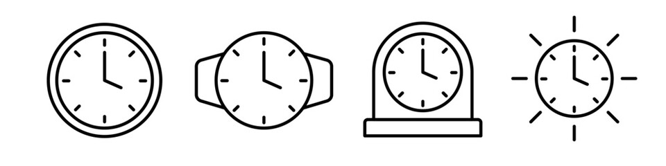 clock icon. clock icon set