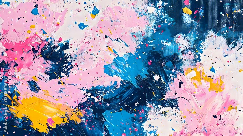 Poster background featuring a seamless pattern with a close-up of an abstract, rough, and multicolored art 