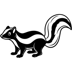 Minimalist Skunk Vector