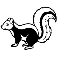 Minimalist Skunk Vector