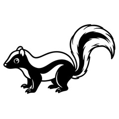 Minimalist Skunk Vector