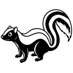Minimalist Skunk Vector