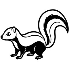 Minimalist Skunk Vector