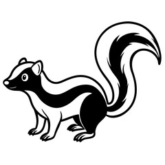 Minimalist Skunk Vector