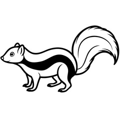 Minimalist Skunk Vector