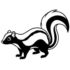 Minimalist Skunk Vector