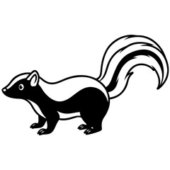 Minimalist Skunk Vector