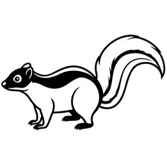 Minimalist Skunk Vector