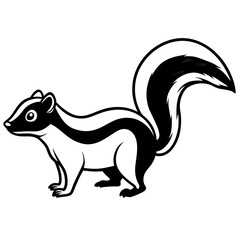 Minimalist Skunk Vector