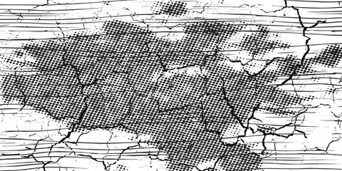 Subtle halftone vector texture overlay. Monochrome abstract splattered background. vector ilustration © ilham