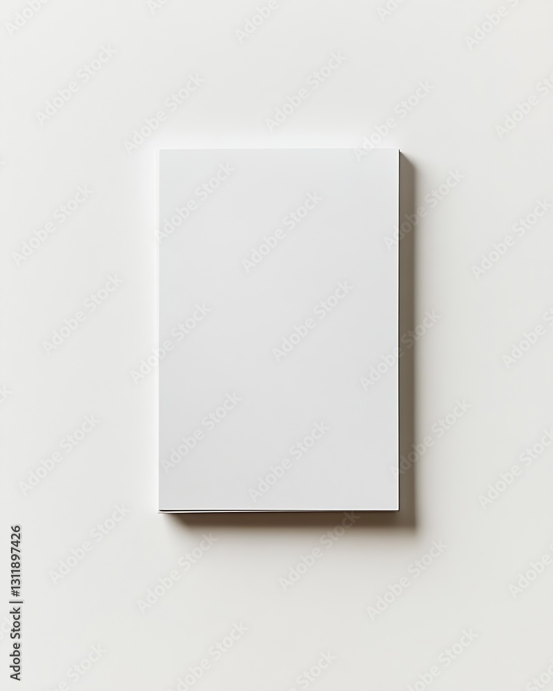 Leinwandbilder Minimalist Closed White Notebook for Modern Design and Office Use : Generative AI