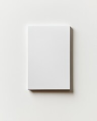 Minimalist Closed White Notebook for Modern Design and Office Use : Generative AI