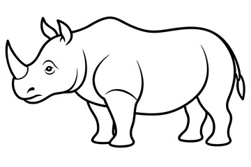 Modern Rhino Outline