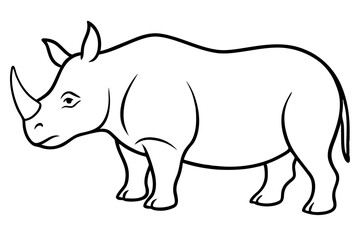Modern Rhino Outline
