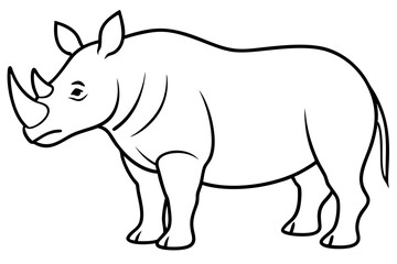 Modern Rhino Outline