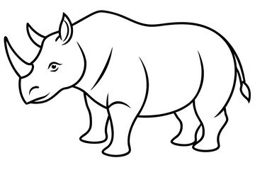 Modern Rhino Outline