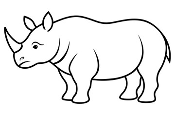Modern Rhino Outline