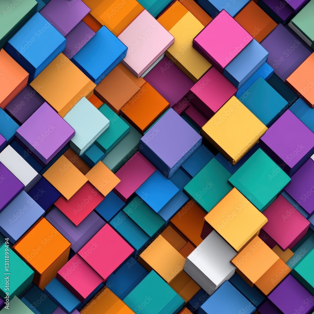 Poster seamless a colorful background of squares creating an engaging and lively visual display full of bri