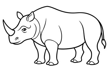 Modern Rhino Outline