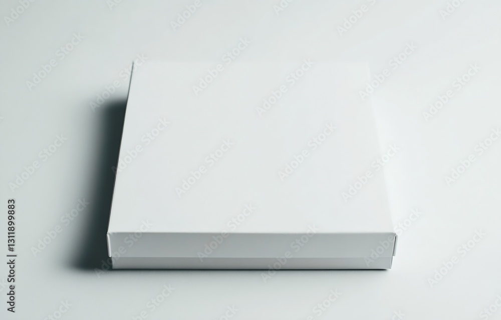 Poster elegant minimalist white packaging box for brand presentation and product display : generative ai