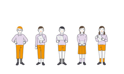 タブレットやパソコンを持つ子どもたち