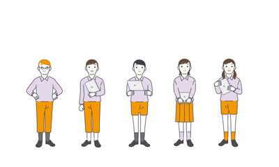 タブレットやパソコンを持つ子どもたち