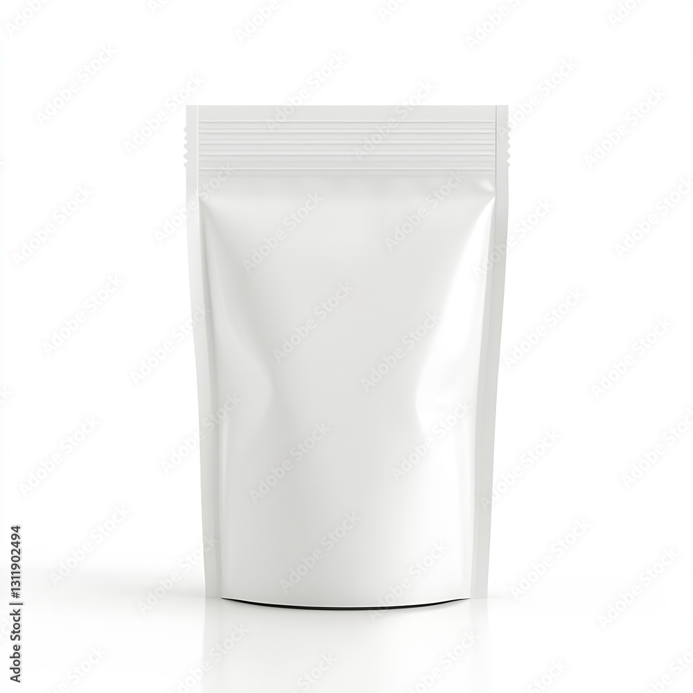 Poster Simple and Elegant White Bag with Horizontal Seal for Package Design and Promotion : Generative AI