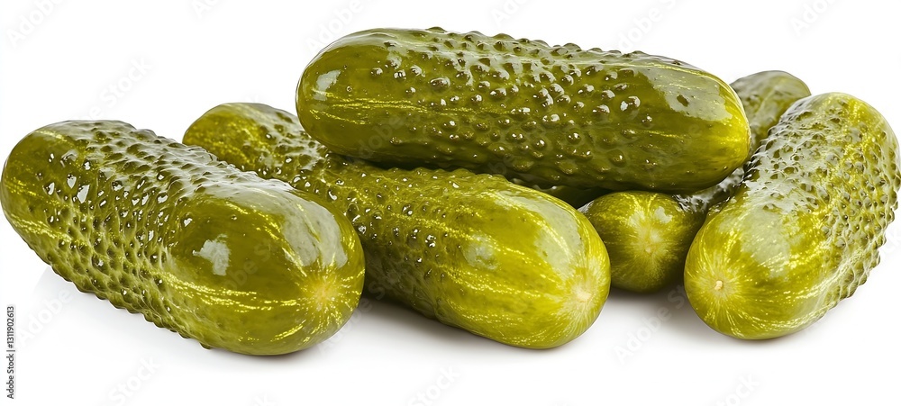 Poster freshly picked organic cucumbers piled together with natural texture : generative ai