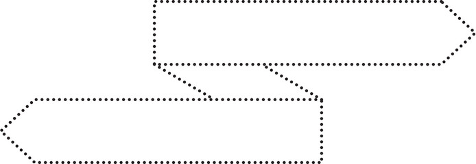 Ribbon Banner dot Line