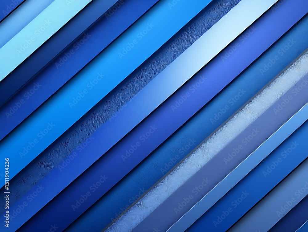 Poster vibrant gradients of blue in diagonal stripes for modern design and aesthetic appeal : generative ai
