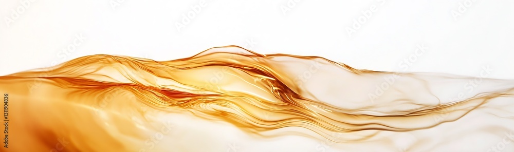 Poster Abstract Flowing Orange Liquid Texture for Background or Design : Generative AI