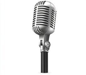 Fototapeta premium Classic Vintage Microphone Design for Music and Singing : Generative AI