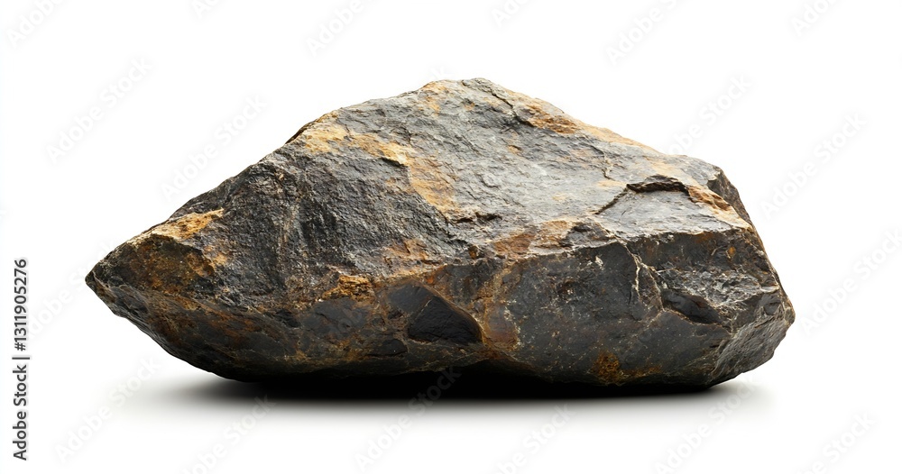 Poster raw natural rock stone displaying earthy colors and textures : generative ai
