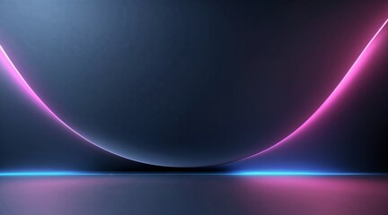 Sleek Minimalist Digital Background with Subtle Neon Accents in Cool Tones