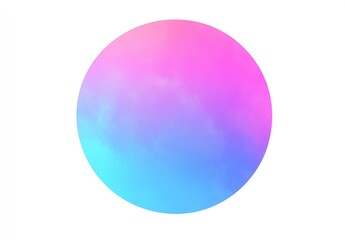 Vibrant Gradient Circle Blending Pink and Blue Hues for Abstract Decorative Backgrounds and Digital Art : Generative AI