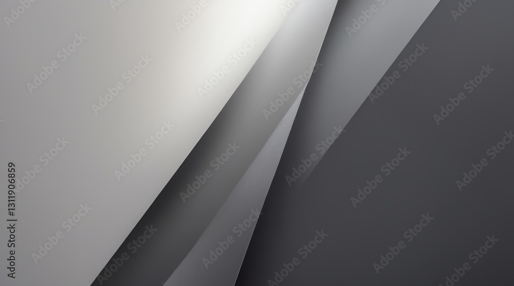 Poster abstract grey scale layers background with dynamic shadow and light