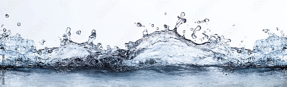 Poster captivating water splash frozen in time showcasing the pure beauty and essence of liquid in a serene
