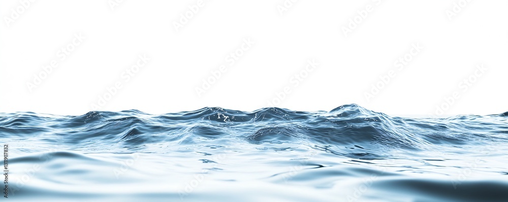 Leinwandbilder Calm Ocean Surface Captured in a Minimalistic Style with Subtle Waves : Generative AI