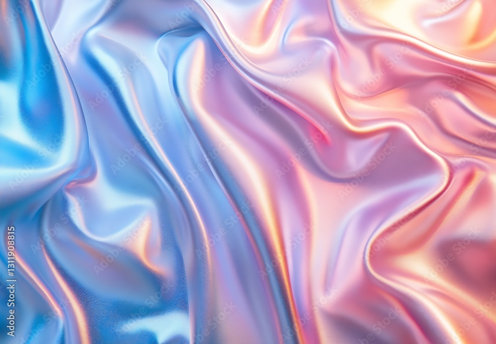 Aufkleber graceful and flowing satin texture in pastel colors reflecting light and smoothness : generative ai