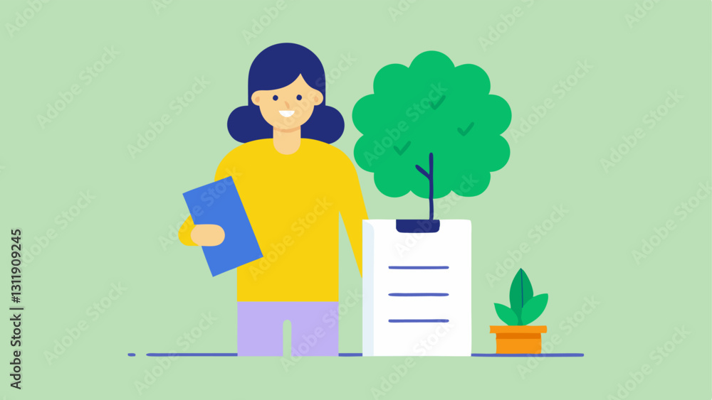 Poster the mindful shopper an illustration of a determined shopper holding a list titled essentials only wi