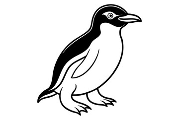 Penguin Ink Line Art